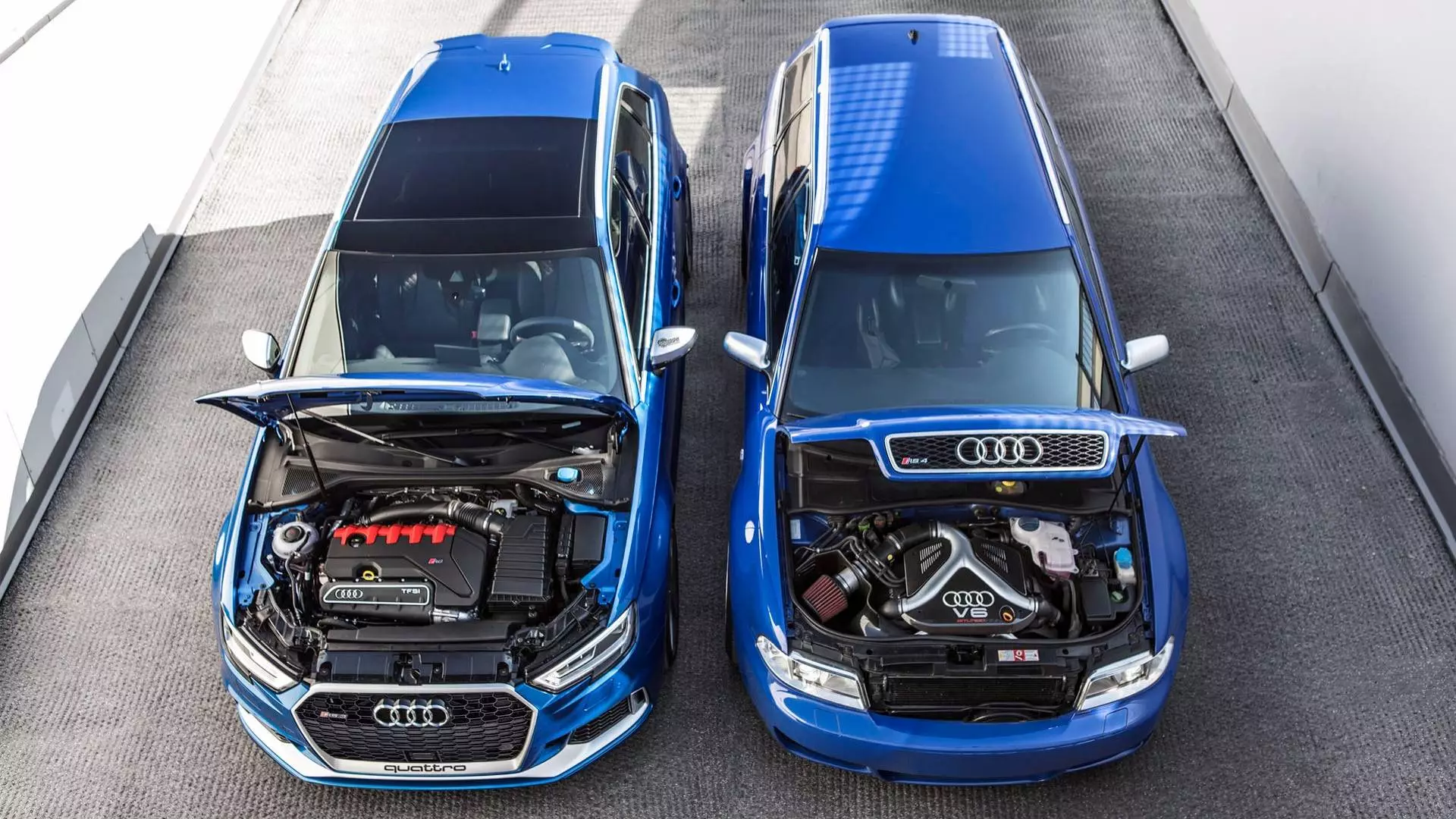 Audi RS4 (B5) ko RS3 (8VA)? Wannan bidiyon zai kara sanya ku rashin yanke shawara 10480_2