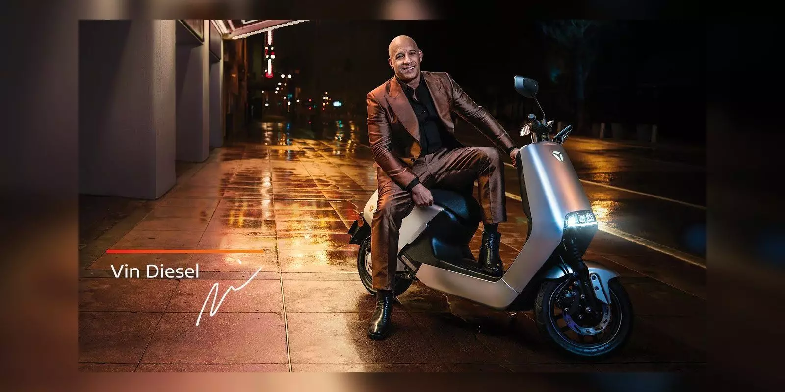 Vin Diesel, pagreitina elektrinį Yadea G5