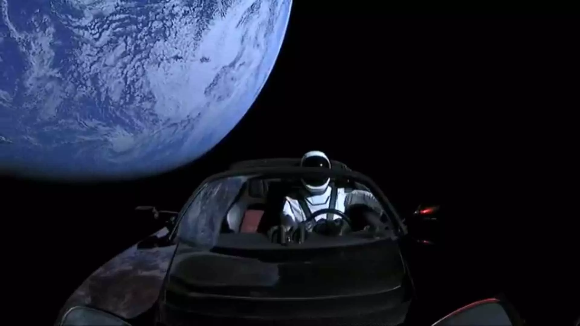 Tesla Roadster a l'espai