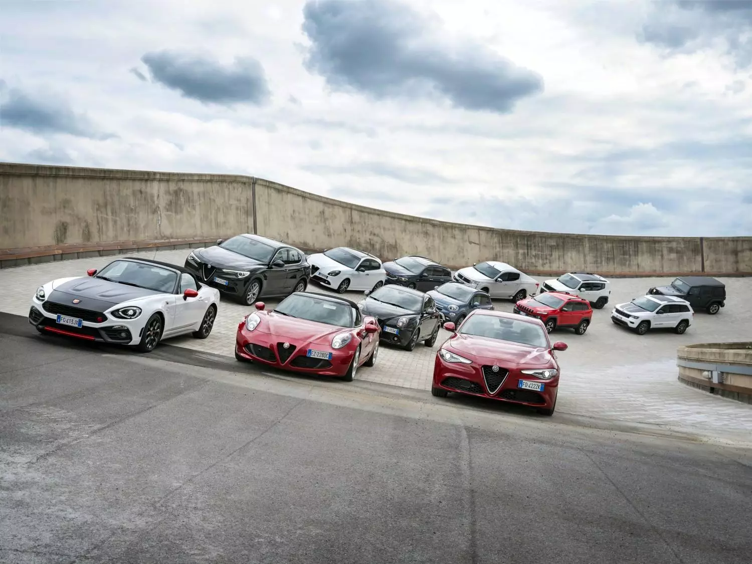 FCA Lingotto mudelid Alfa Romeo, Fiat, Jeep