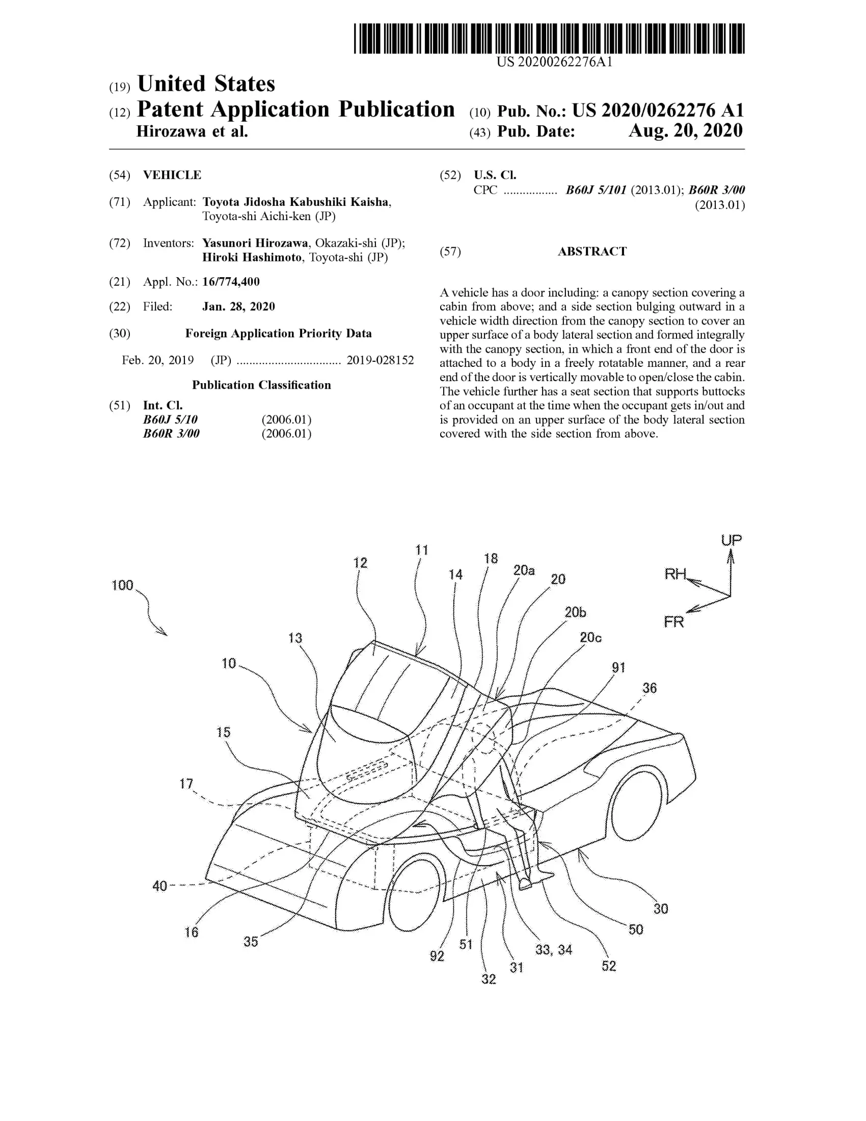 Toyota nojumes patents