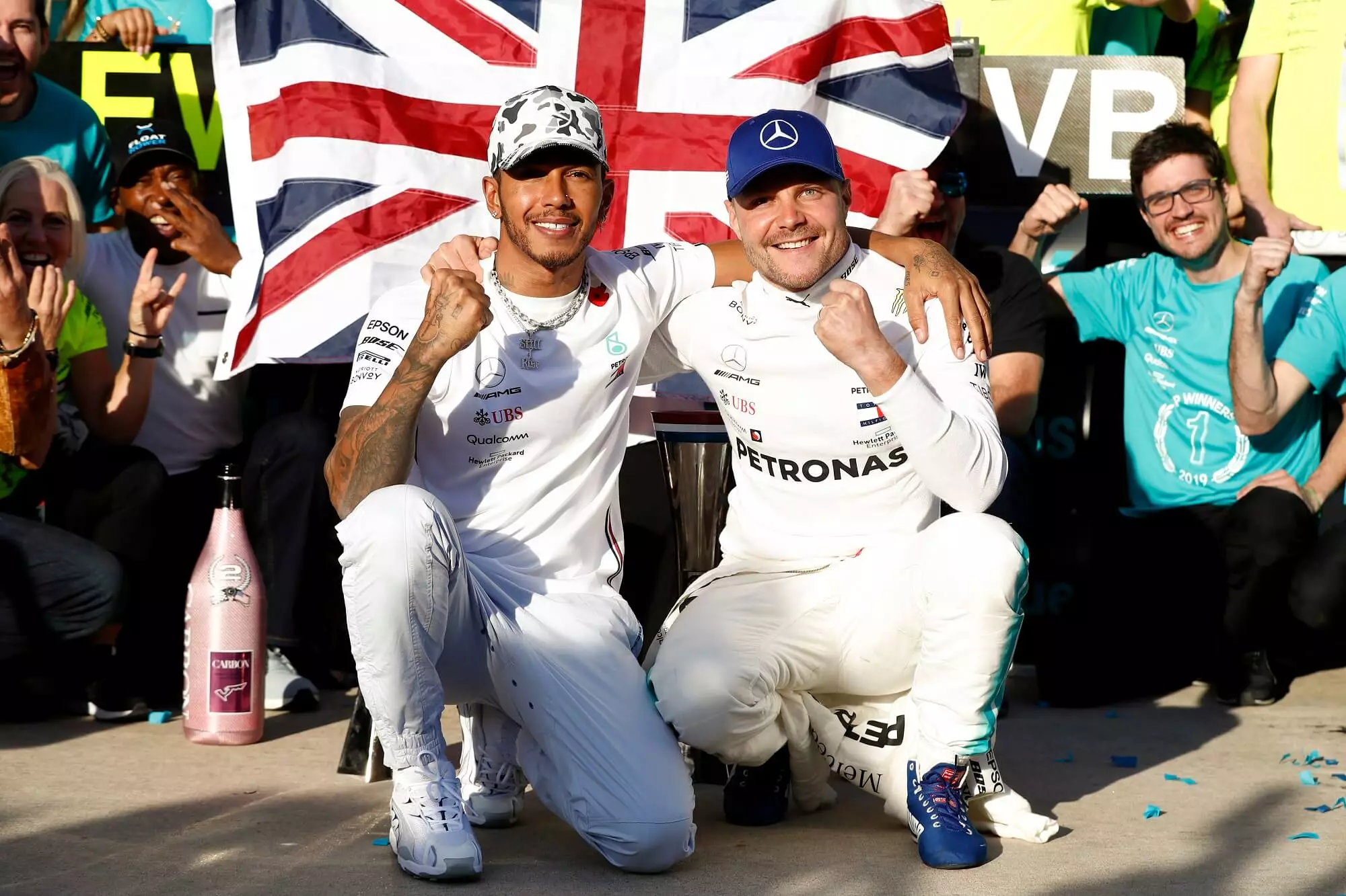 Lewis Hamilton na Valtteri Bottas