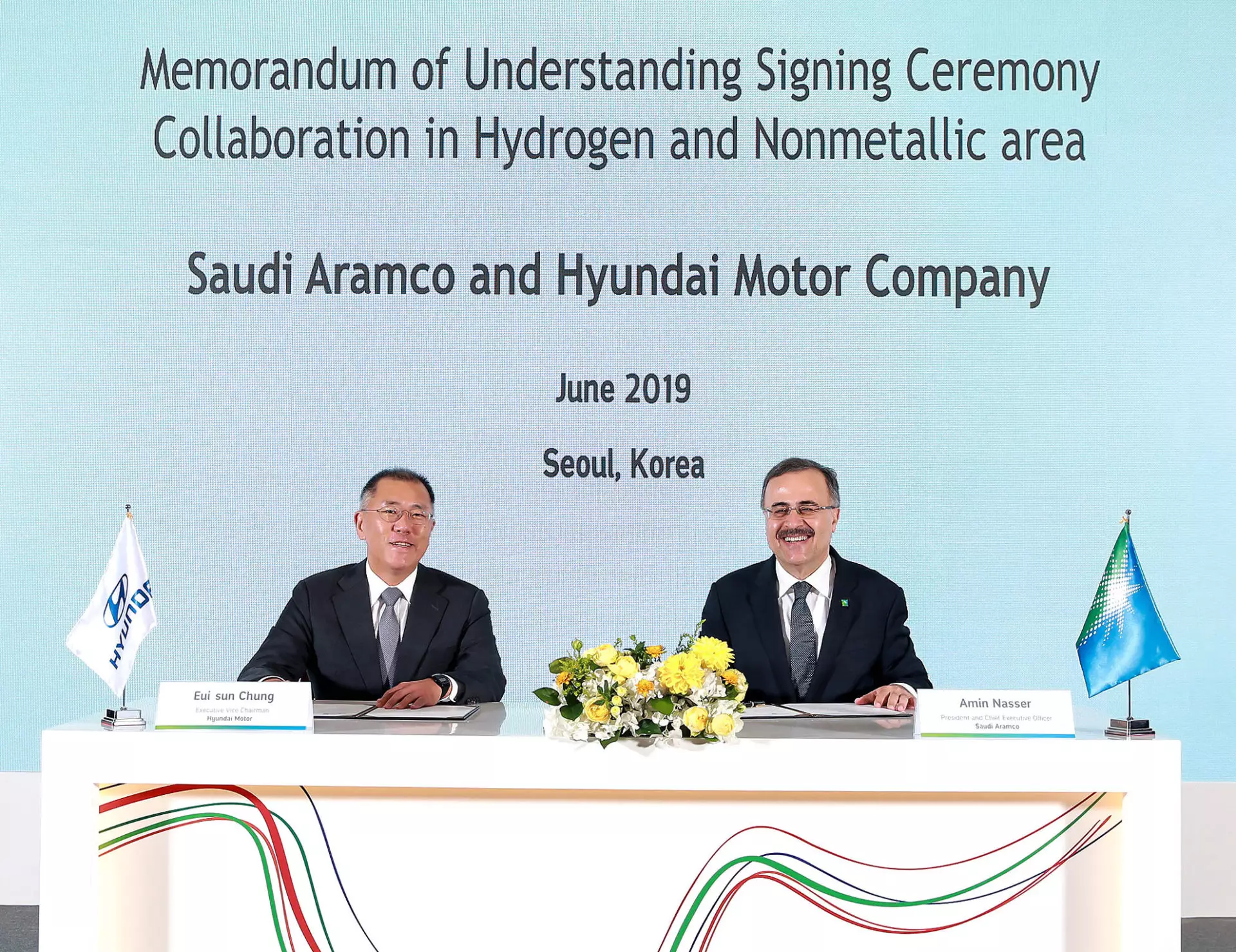 Hyundai thiab Saudi Aramco Daim Ntawv Pom Zoo