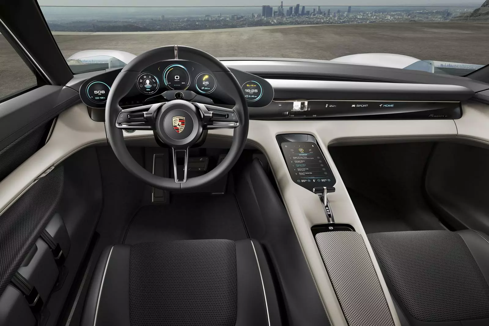 Porsche Mission E, интерьер