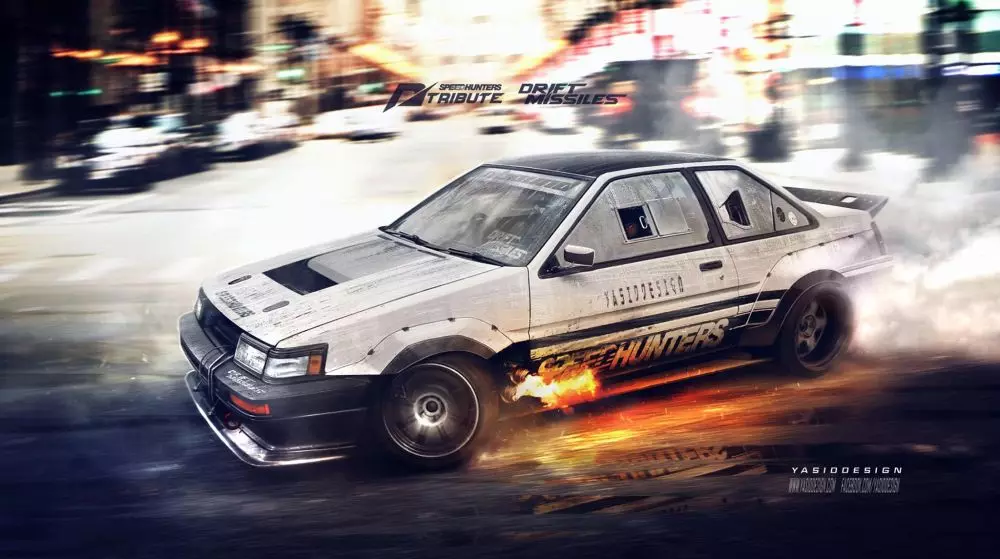 Roj noj nruab nrab Toyota AE86 Levin