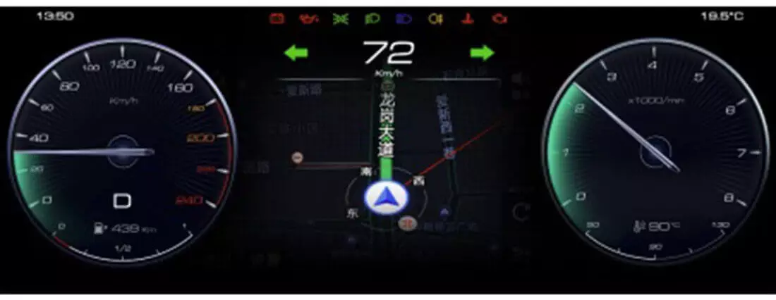 touch screen instrument panel