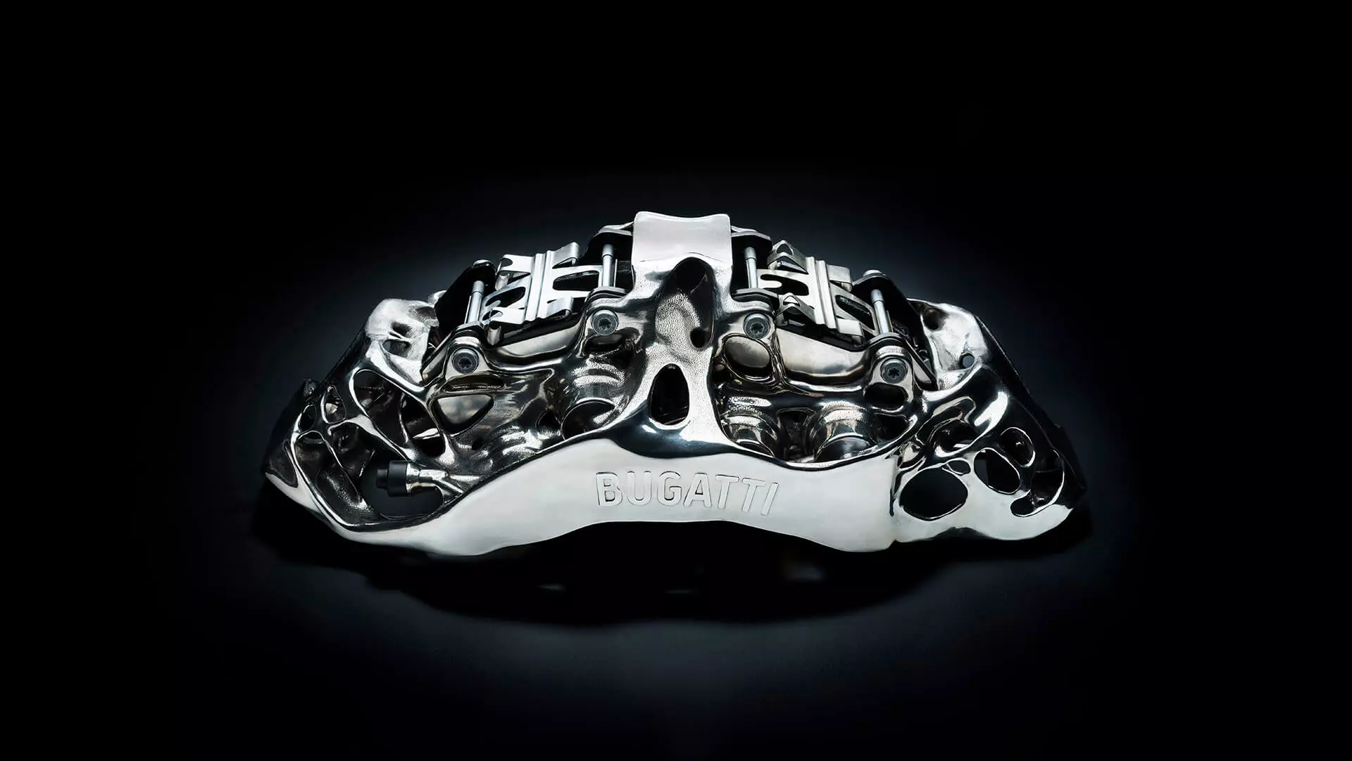 Bugatti Chiron: pinza de freo de titanio, impresión 3D