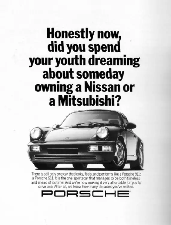 20 винтаждык Porsche жарнамасы