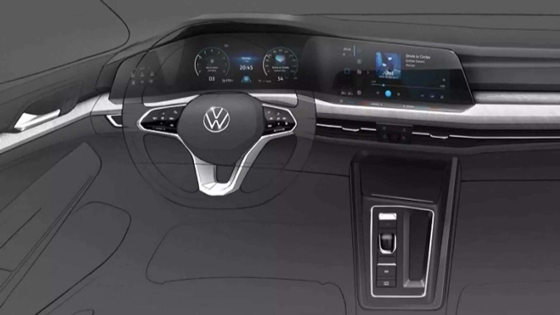 Intérieur de la Volkswagen Golf