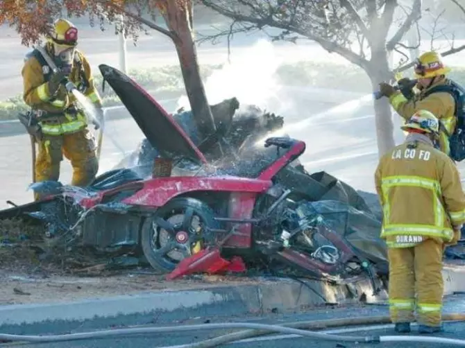 Bu, aktyorun izlədiyi Porsche Carrera GT-nin vəziyyəti idi.