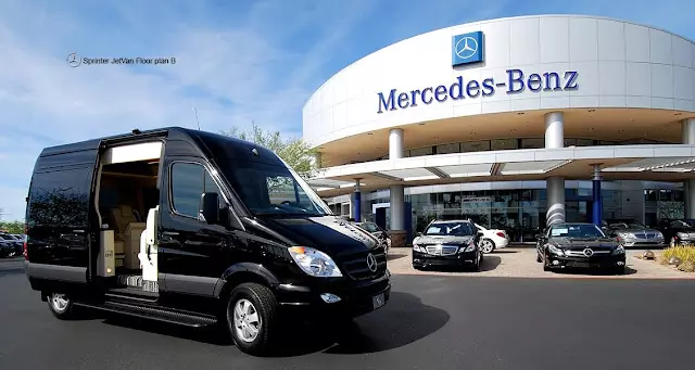 Mercedes Srinter JetVan: 4 g'ildirakdagi hashamat 25167_1