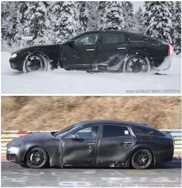 Maserati-Ghibli-nguyên mẫu-v-QP-proto