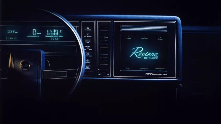 Touchscreen? 1986 hatte der Buick Riviera bereits ein