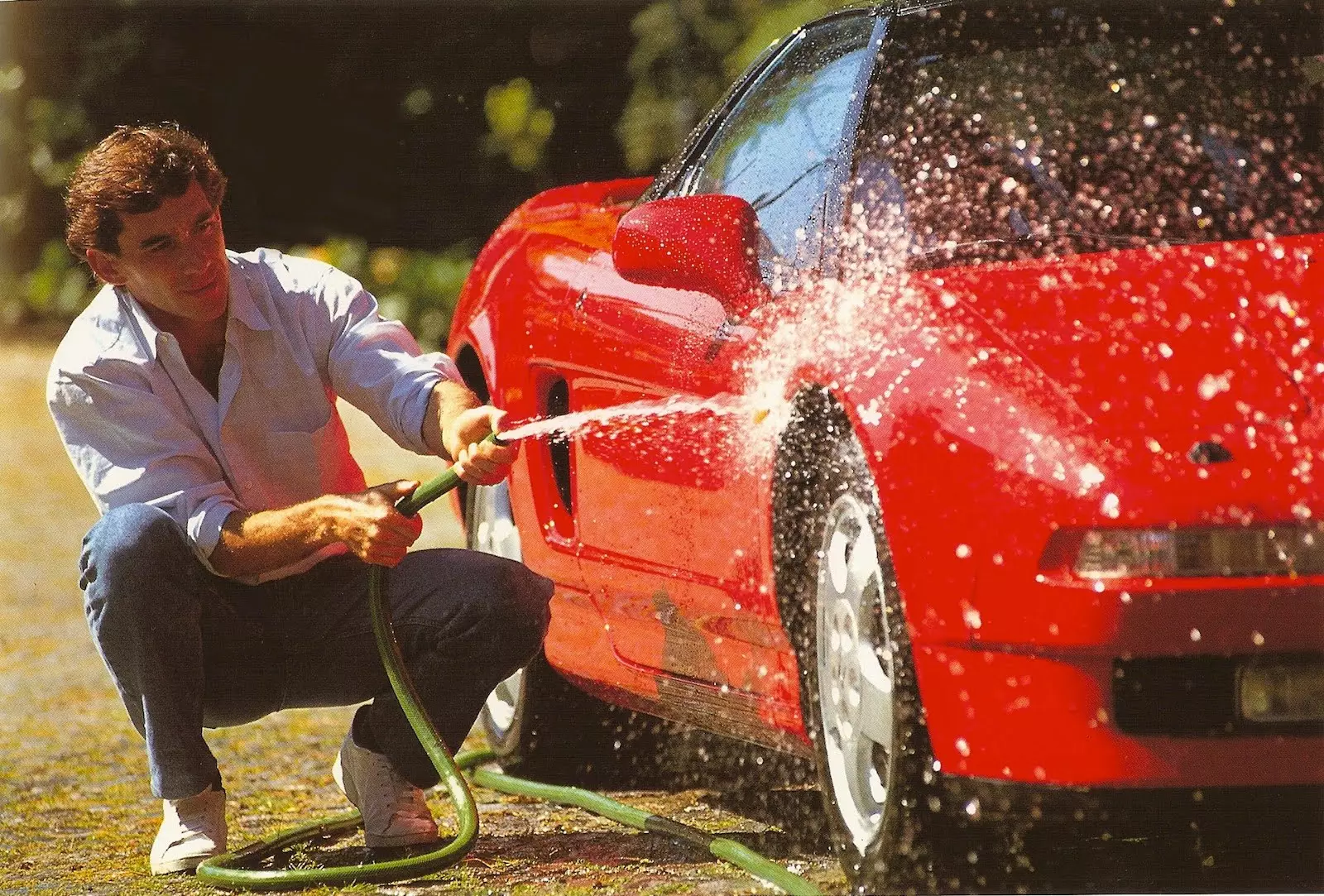 Ayrton Senna in Honda NSX