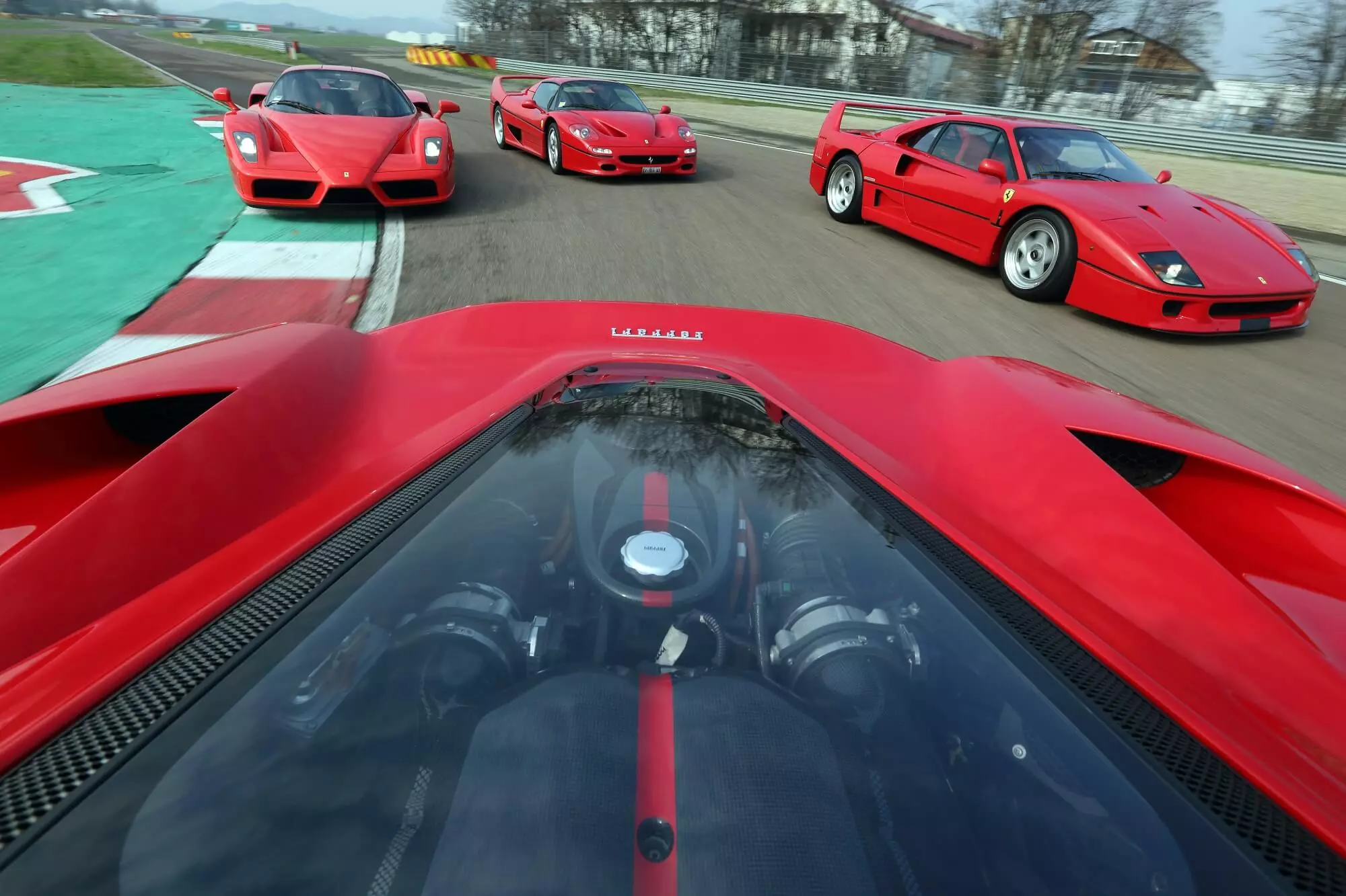 Ferrari F40, F50 an Enzo