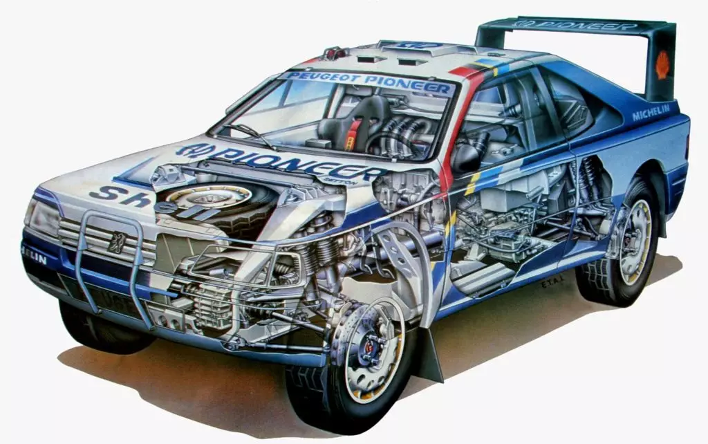 lancia delta s4 cutaway