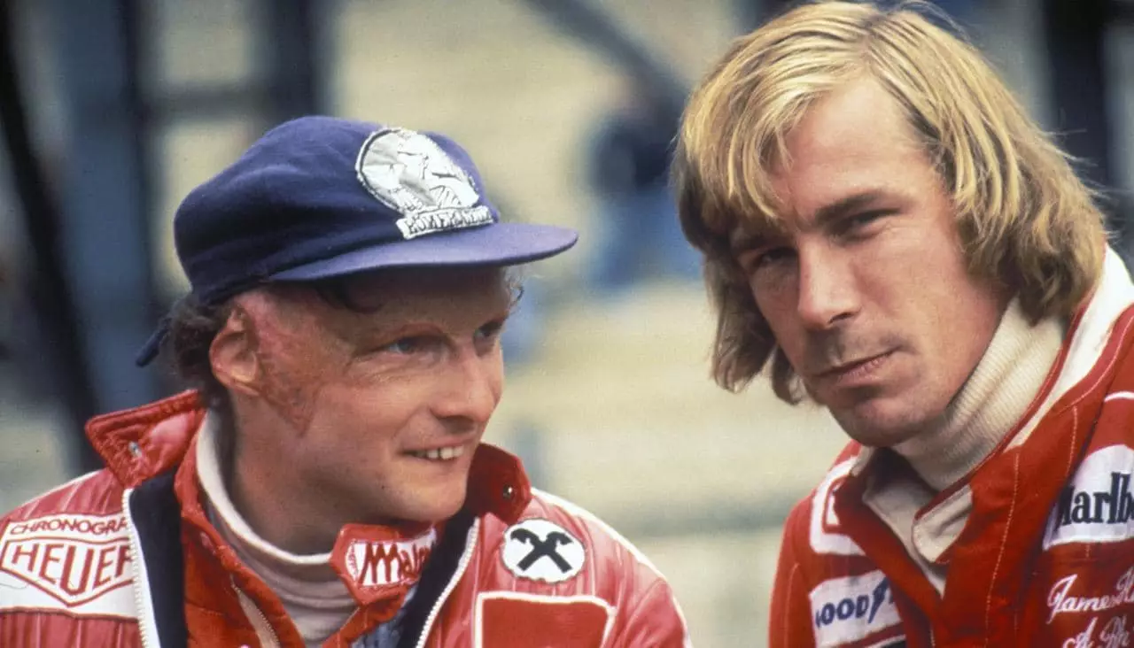 Niki Lauda with James Hunt