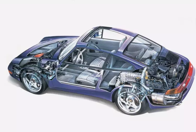 Découvrez les dessins techniques des différentes générations de la Porsche 911 5484_8