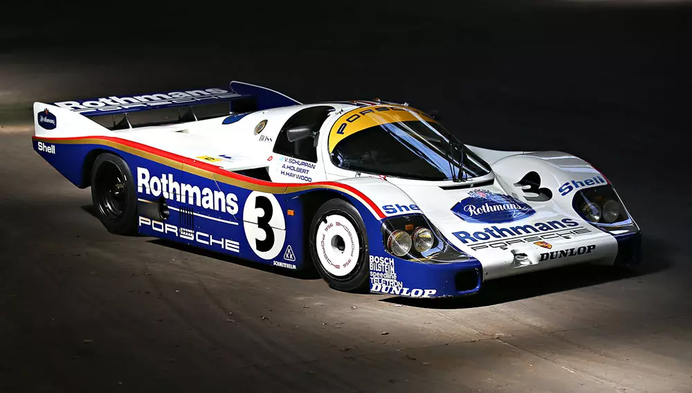 Porsche 956-003 a bhuaigh Le Mans (1983).