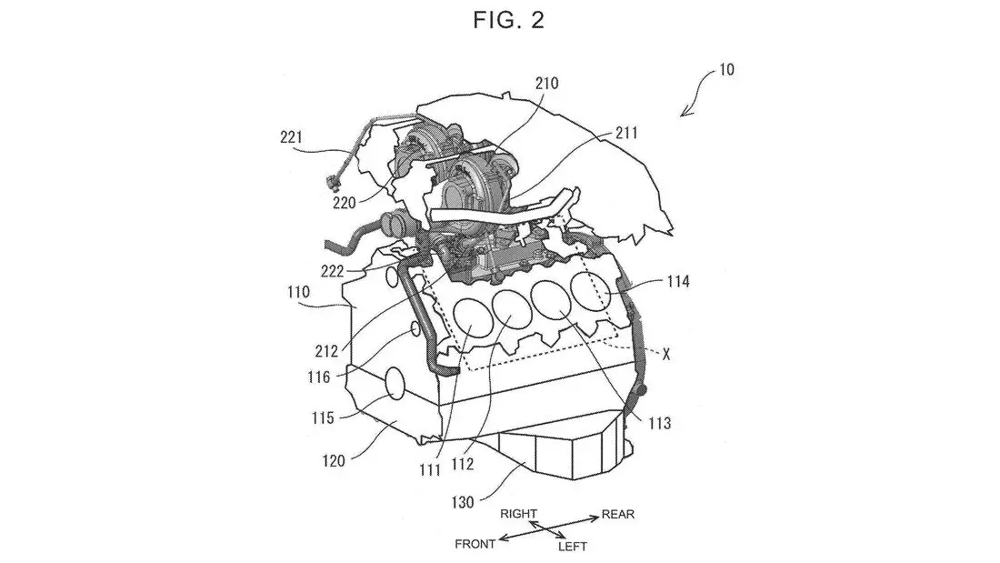 Patent del motor Toyota V8