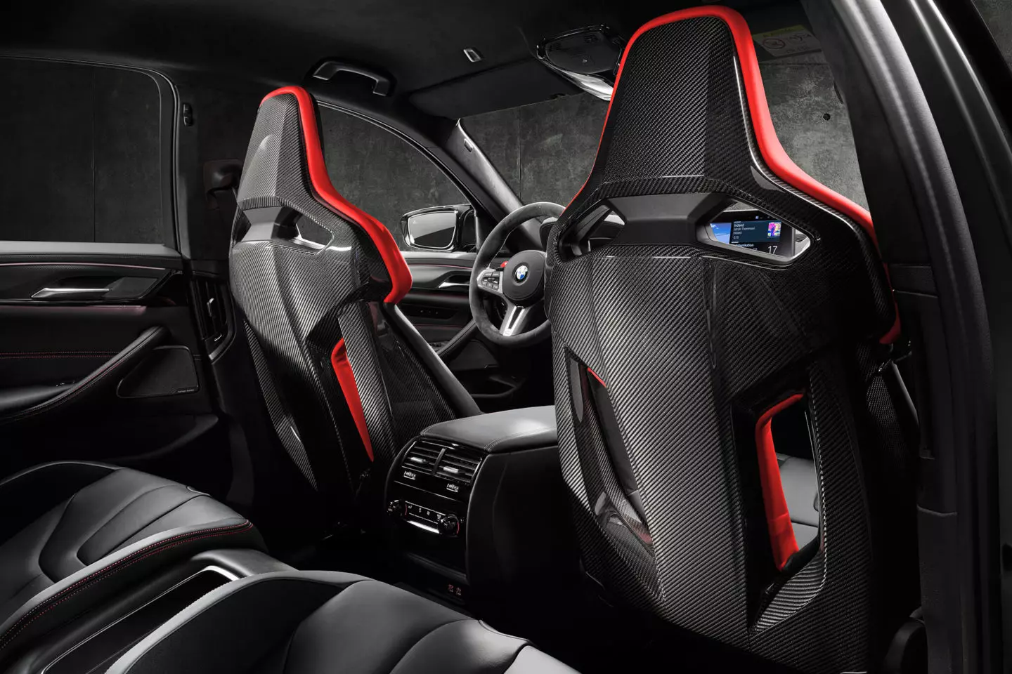 Carbon fiber front seat backs