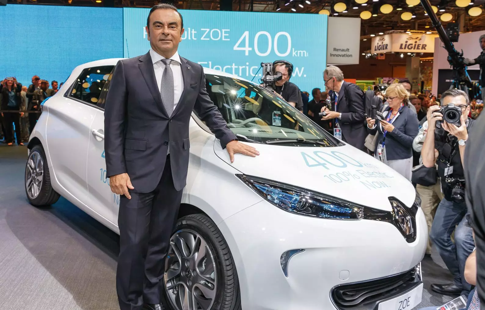 UCarlos Ghosn, uRenault ZOE