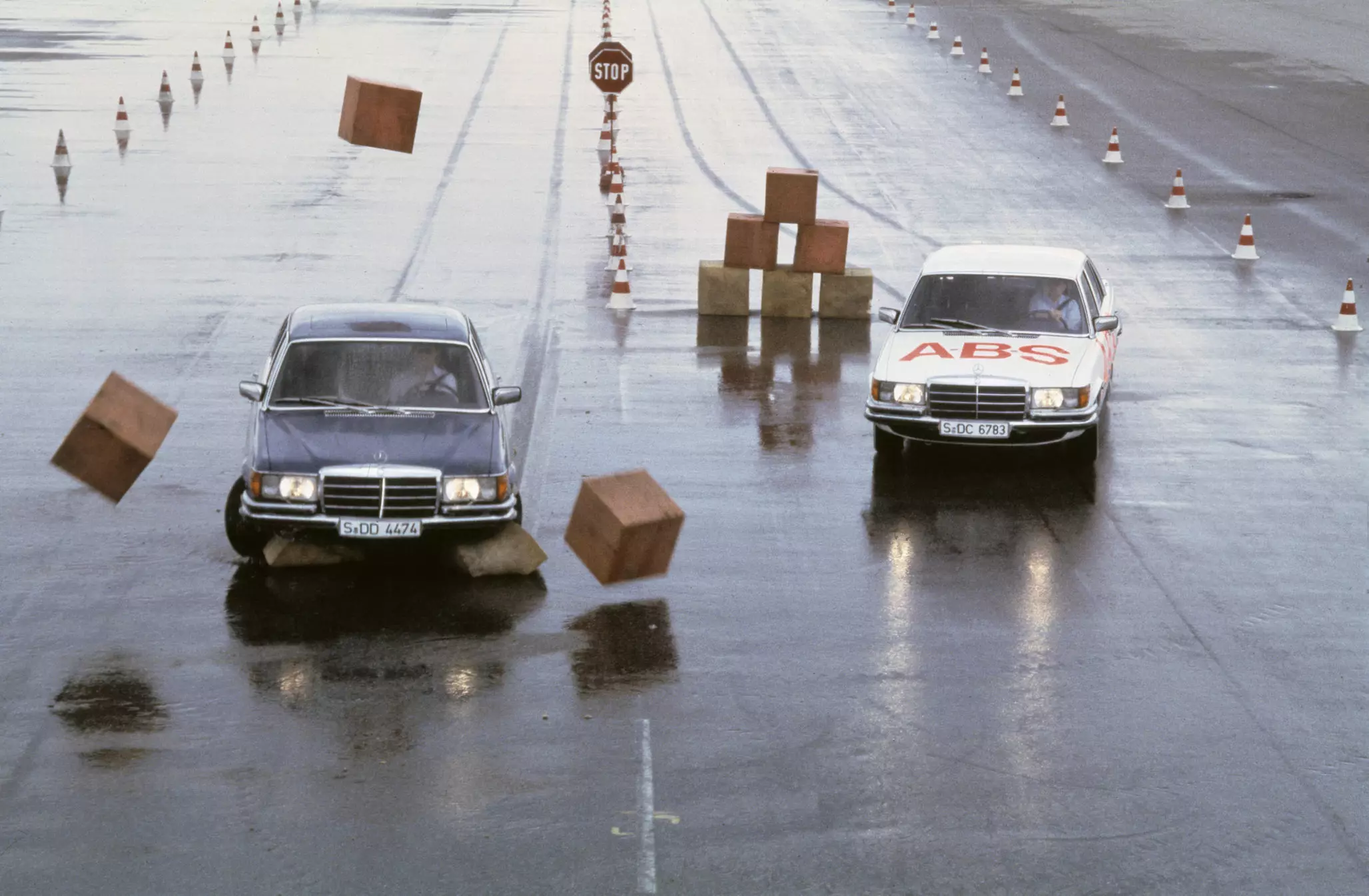 Mercedes-Benz W116 S-Class, ABS test